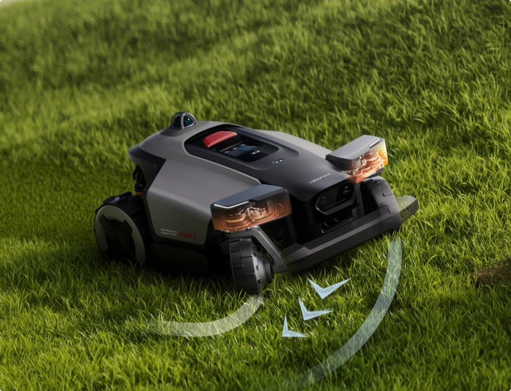 Roborock RockMow Z1 LiDAR se nežno premika po trati brez poškodb